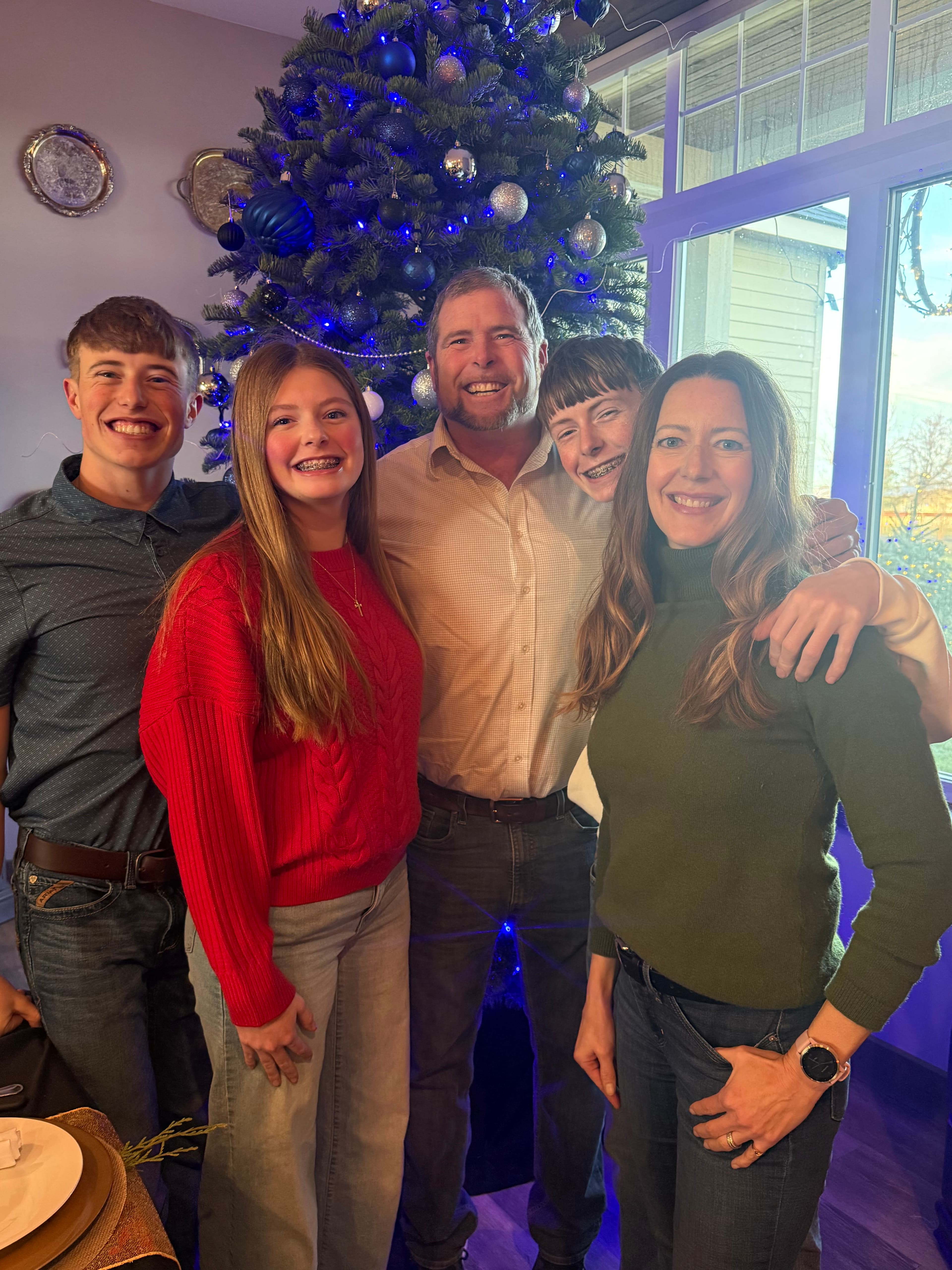 The Hansell family during the holidays