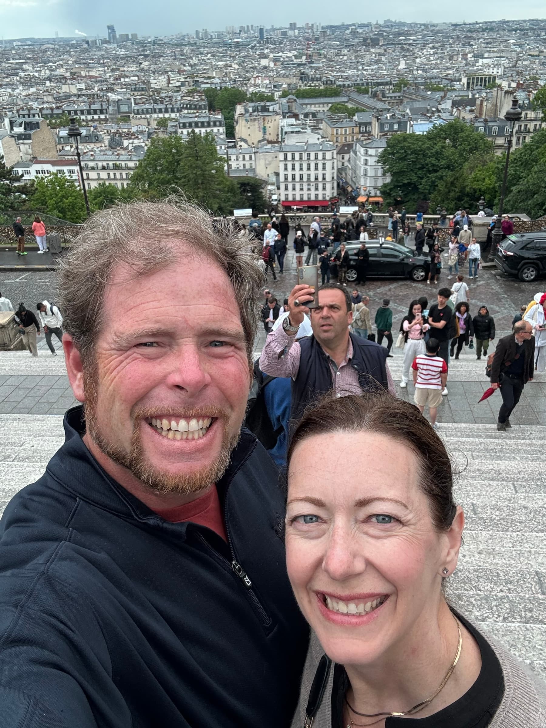 TJ and his wife sightseeing